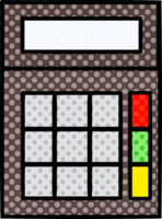 comic book style cartoon of a school calculator png