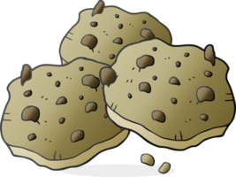 mano disegnato cartone animato cioccolato patata fritta biscotti png