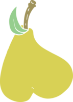 cartoon doodle of a pear png