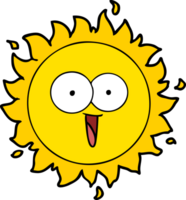 feliz sol de dibujos animados png