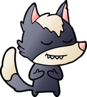 friendly cartoon wolf png