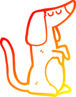 caldo pendenza linea disegno di un' cartone animato cane png