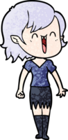 cute cartoon happy vampire girl png