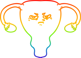 arco Iris gradiente linha desenhando do uma desenho animado Bravo útero png