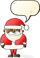 cartone animato contento Santa Claus con discorso bolla png