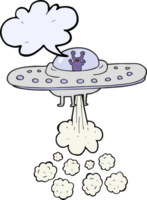 hand drawn speech bubble cartoon flying saucer png