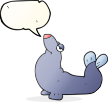 hand drawn speech bubble cartoon proud seal png