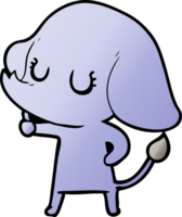 éléphant de dessin animé mignon png