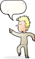 cartoon man pointing with speech bubble png