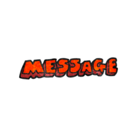 hand textured cartoon message text png