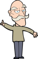 dessin animé vieil homme racontant une histoire png