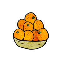 Karikatur Schüssel von Orangen png