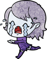 cartoon crying vampire girl png