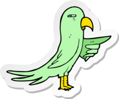 pegatina de un loro de dibujos animados png