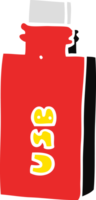 unidade flash de desenho animado de estilo de cor plana png