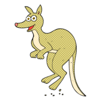 main tiré dessin animé kangourou png