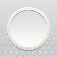 White islamic background with circular vector