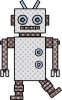 comic book style cartoon of a dancing robot png