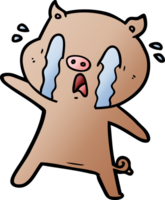 crying pig cartoon png