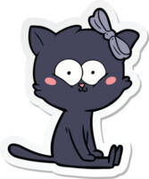 sticker van een cartoonkat png