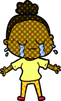 cartoon crying old lady png