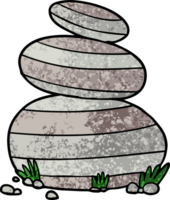 cartoon large stacked stones png