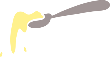 cartoon doodle ladle of food png