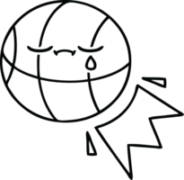 line drawing cartoon of a basketball png