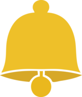 flat color retro cartoon of a brass bell png