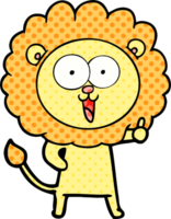 León feliz de dibujos animados png