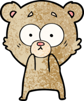 desenho de urso ansioso png