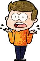 cartoon shocked man png