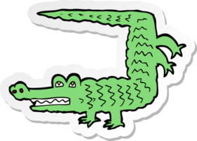 sticker of a cartoon crocodile png