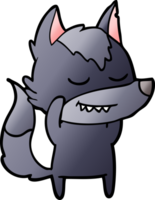 friendly cartoon wolf png