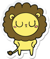 adesivo di un leone cartone animato png