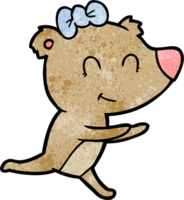 running female bear cartoon png