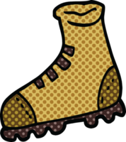 bota de caminhada de desenho animado estilo quadrinhos png