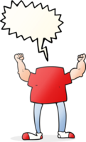 hand drawn speech bubble cartoon headless man png