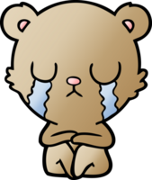 crying cartoon bear png