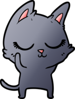 calm cartoon cat png