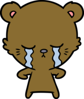 personaje de dibujos animados de oso llorando png