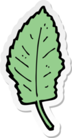 pegatina de un símbolo de hoja de dibujos animados png