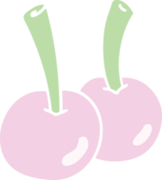 hand drawn quirky cartoon cherries png