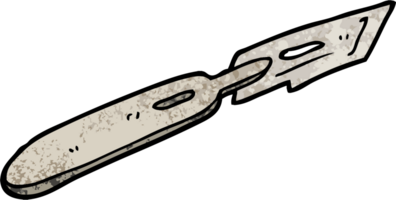 grunge textured illustration cartoon surgeon blade png