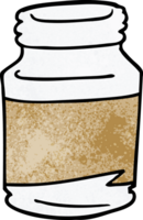 cartoon doodle pill jar png