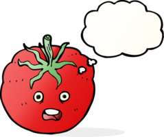 cartoon tomato with thought bubble png