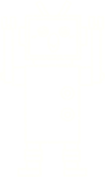 dessin à la craie de robot fou png