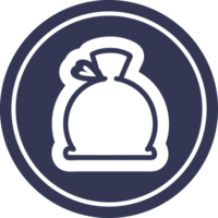 bulging sack circular icon symbol png