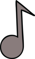 cute cartoon of a musical note png