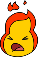 cartoon illustration kawaii cute fire flame png